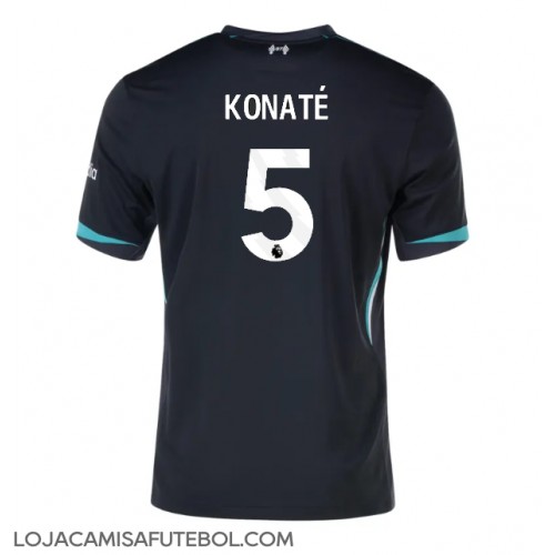 Camisa de Futebol Liverpool Ibrahima Konate #5 Equipamento Secundário 2024-25 Manga Curta